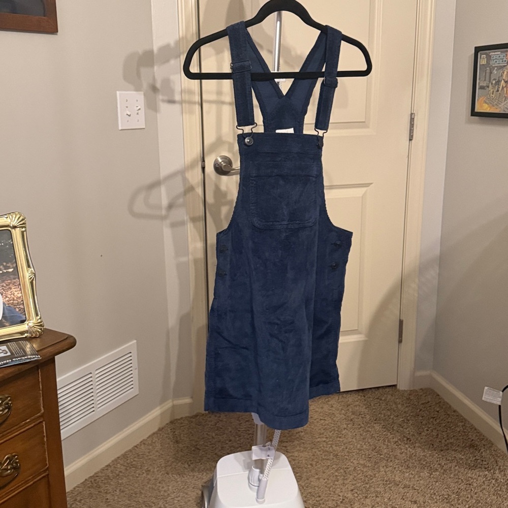 American Eagle Outfitters Navy Corduroy Overalls